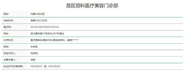 内蒙古丽科医疗美容门诊部医生团队实力强大及骨干医生简介