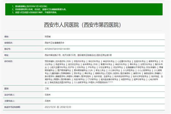 西安市第四 医院眼科地址电话营业时间