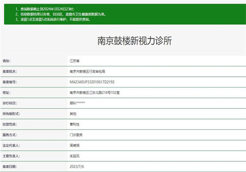 南京鼓楼新视力眼科诊所是正规医院吗？